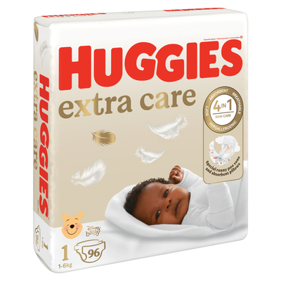 Huggies  Extra Care size 1 96s